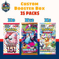 Pokemon Card Custom Booster Box - Terastal Festival, 151, Inferno X - 25 Packs Pokemon TCG