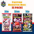 Pokemon Card Custom Booster Box - Shiny Treasures (Paldean Fates), 151, Glory of team Rocket - 25 Packs Pokemon TCG